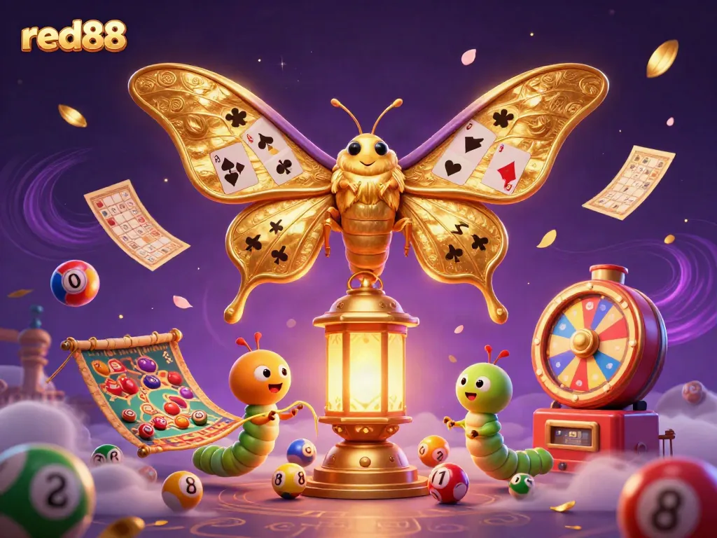 Experience the vibrant thrill of red88 with interactive casino scenes brought to life in a dazzling 3D illustration.